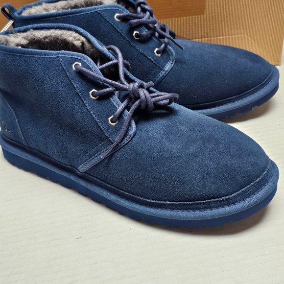 New Mens Ocean Blue Gray UGG  Neumel Classic Boots Shoes Lace Up 3236 13 USA 46 - Picture 1 of 11